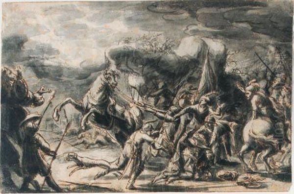 The Conversion Of Saint Paul by Claes Cornelisz Moeyaert