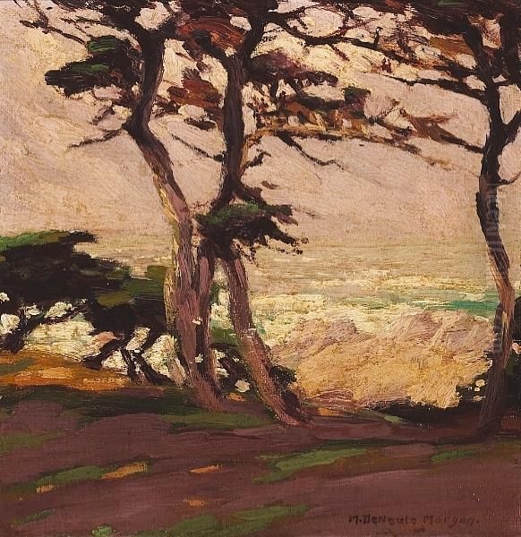 Cypress Near The Sea At Dusk by Mary Deneale Morgan