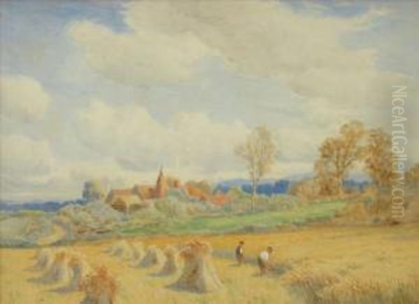 A Kentishharvest Scene by John Bates Noel