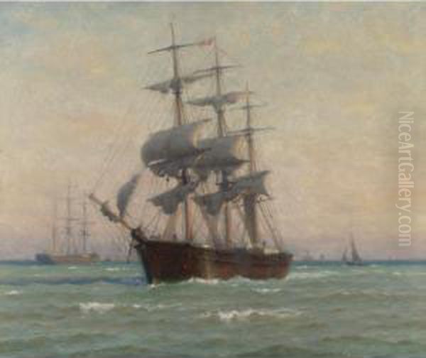 Ship At Sea by William Edward Norton