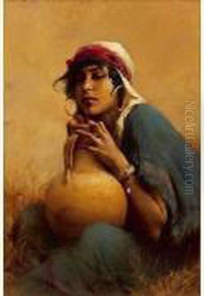 Jeune Arabe A La Cruche by Auguste Emile Pinchart