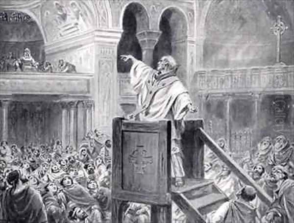 John Chrysostom Preaching in Constantinople by Ambrose Dudley