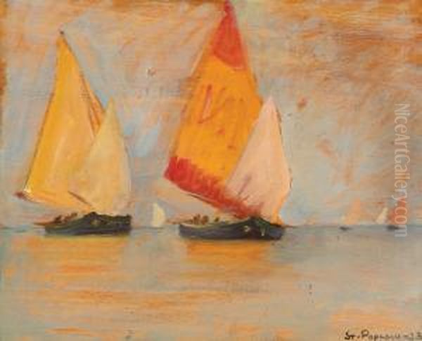 Yawls In The Lagoon by Stefan Popescu