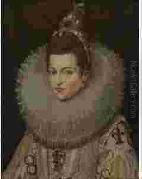 Portarit Of Archduchess Isabella Clara Eugenia Of Spain by Frans Pourbus the younger