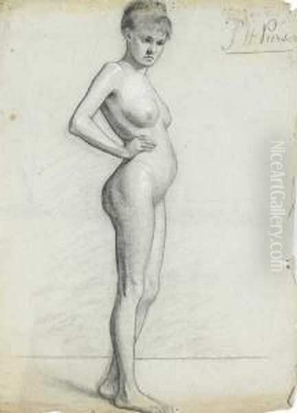 Life Study: Young Woman With Hand On Hip by Sarah Henrietta Purser