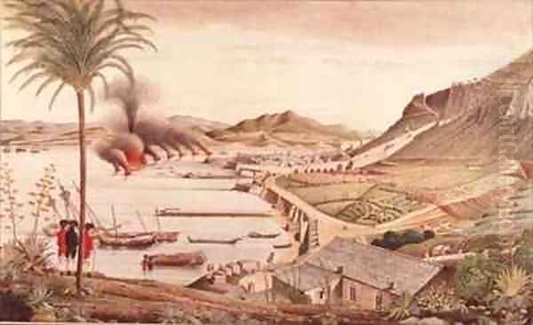 Gibraltar on the morning after the great Franco Spanish attack by Thomas Davies