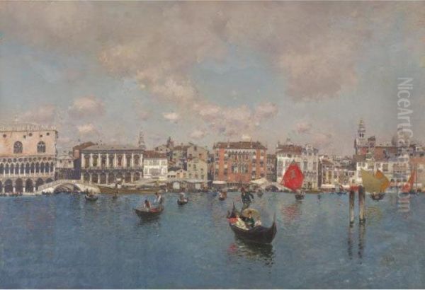 Riva Degli Schiavoni Dal Bacino Di San Marco by Martin Rico y Ortega