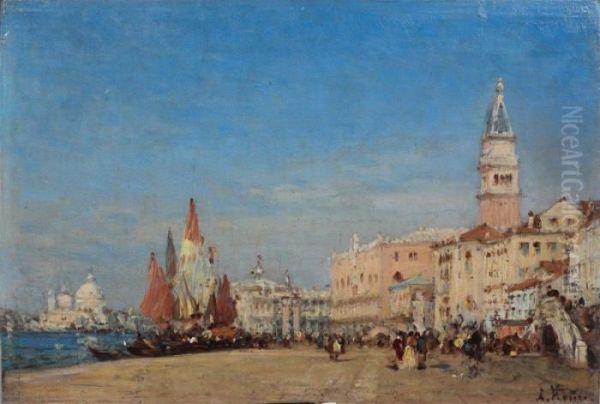 Quai Des Esclavons, Venise by Amedee Rosier