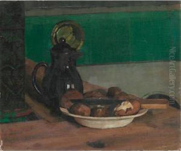 Stilleben Mit Kartoffeln by Ernst Georg Ruegg