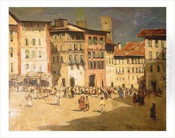 Florence, La Place De La Signoria by Hans Ruzicka-Lautenschlager