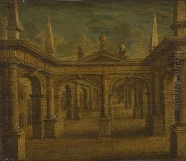 Architectural Study Of Arches Andobelisks by Jacobus Saeys