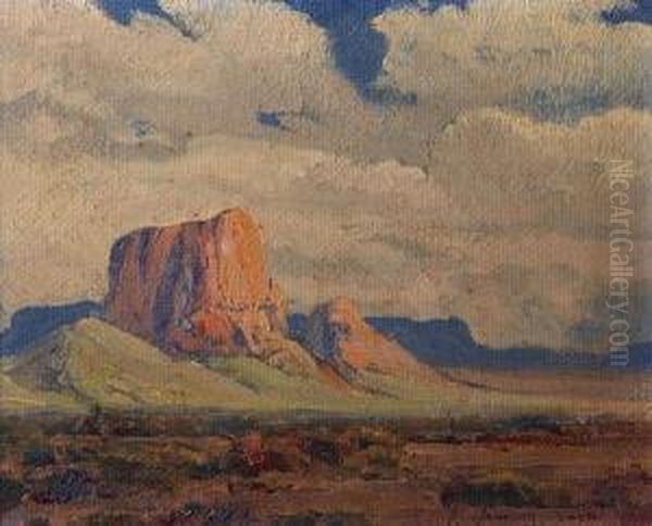 Desert Under Cloudy Skies by Fred Grayson Sayre