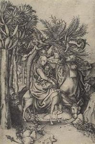 The Flight Into Egypt by Martin Schongauer