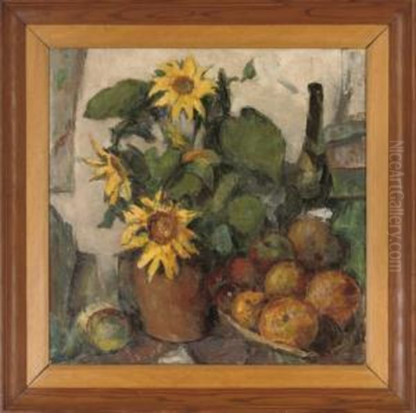 Sunflowers And Apples by Elliott Seabrooke