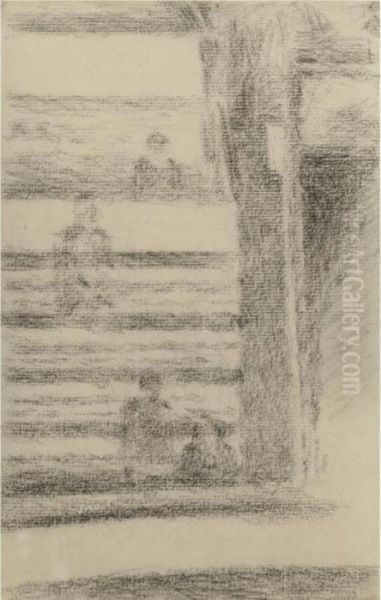 Les Gradins by Georges Seurat