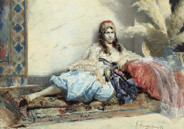 Die Favoritin Eine Odaliske. 1874. by Gustavo Simoni