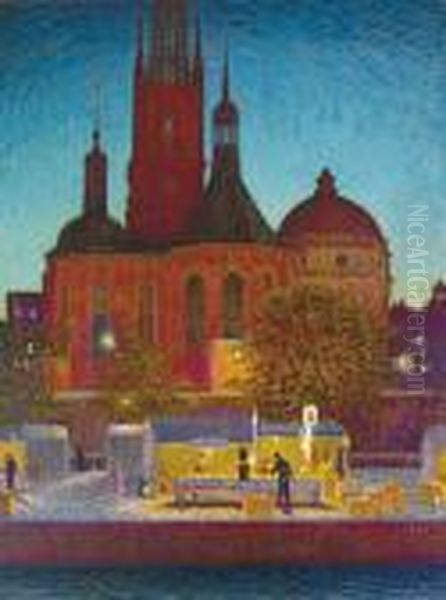 View Of The Riddarholm Church, Stockholm by Pelle Swedlund