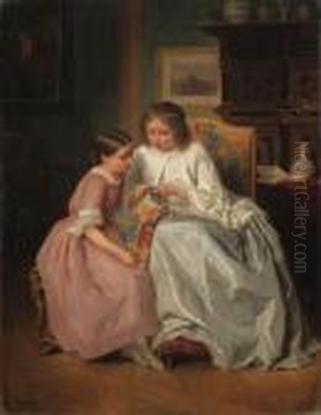 The Embroidery Lesson by Jules Trayer