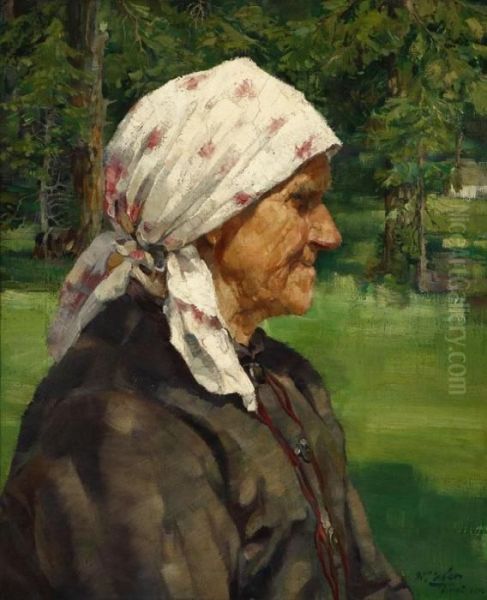 Old Tyrolean Woman by Walter Ufer