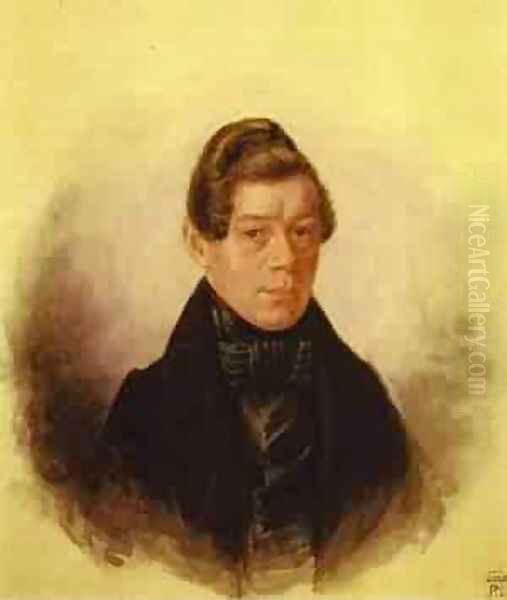 Portrait Of M M Rodivanovsky 1836 by Pavel Andreevich Fedotov