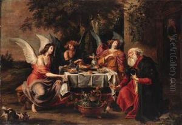 Abraham And The Three Angels by Willem Van Herp