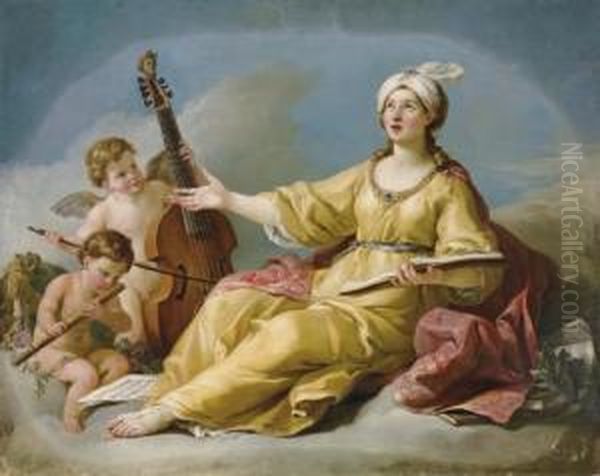 The Muse Of Music by Joseph-Marie Vien