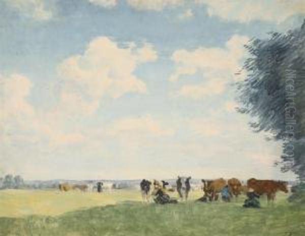 Milking In The Shade by Floris Verster