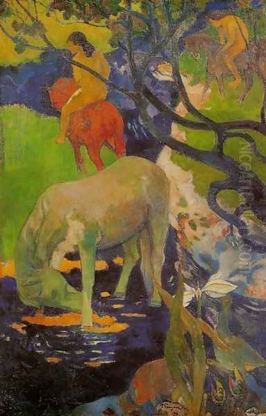 White Horse by Paul Gauguin