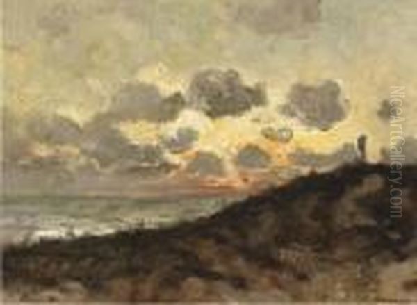 The Dunes At Sunset by Jan Hillebrand Wijsmuller