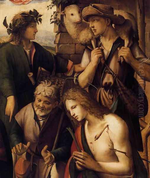 Adoration of the Shepherds (detail 2) 1510 Oil Painting - Ridolfo Ghirlandaio