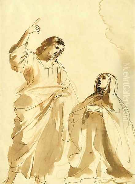 Christ appearing to Saint Teresa by Giovanni Francesco Barbieri