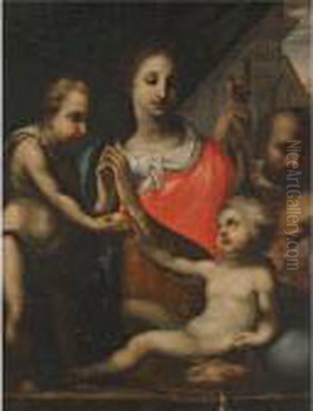 Holy Family With The Infant Saint John The Baptist by Andrea Del Sarto