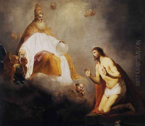 God Inviting Christ to Sit on the Throne at His Right Hand 1645 by Pieter de Grebber