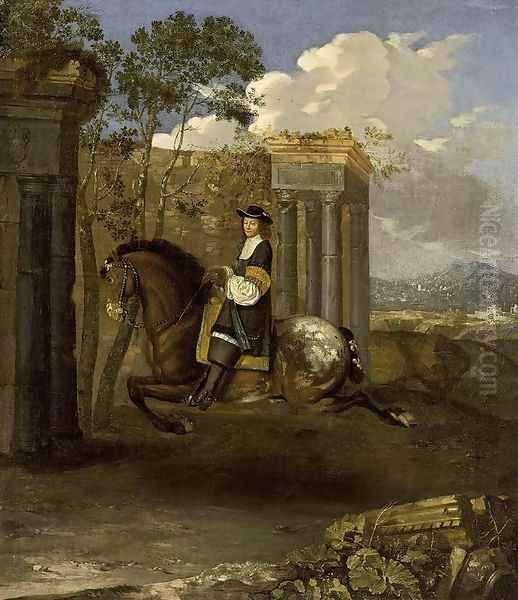 Equestrian Portrait of a Gentleman by Barent Graat