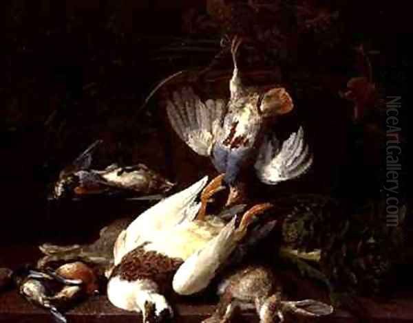 A Still Life of Dead Birds and a Rabbit by Hieronymus Galle I