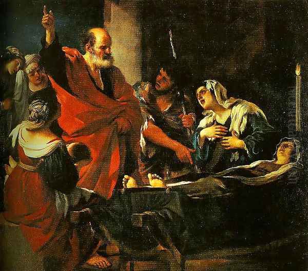 St Peter Revives Taitha by Guercino