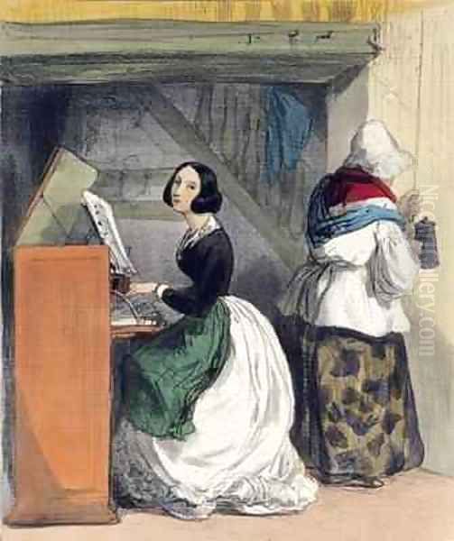 A Music School Pupil from Les Femmes de Paris by Alfred Andre Geniole