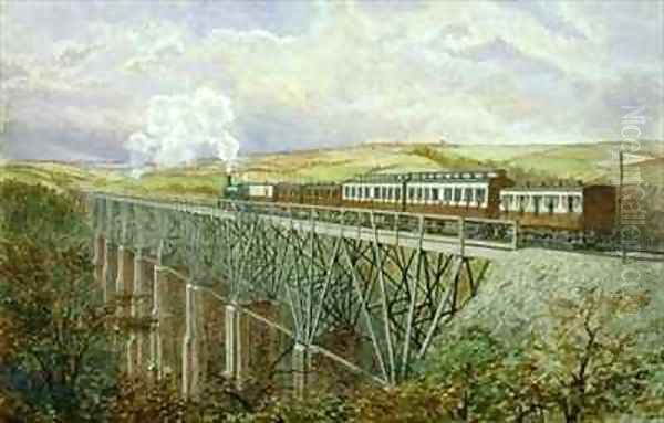 Cornwall Railway The Gover Viaduct by H. Geach