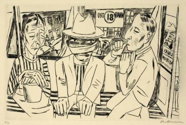 In Der Trambahn by Max Beckmann