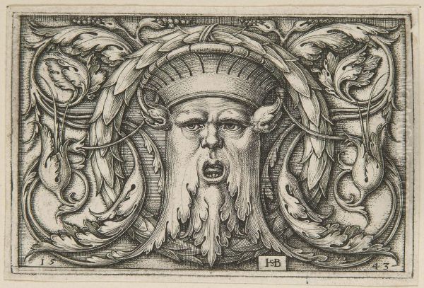 Panel With Mascaron by Hans Sebald Beham