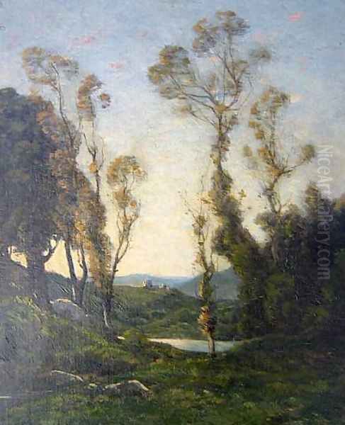 Wooded ladscape by Henri-Joseph Harpignies