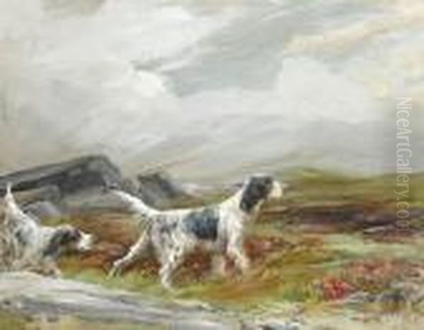 English Setters On The Moors by Binks, R. Ward