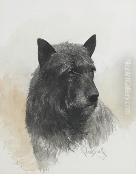 Portrait Of A Black Dog by Binks, R. Ward