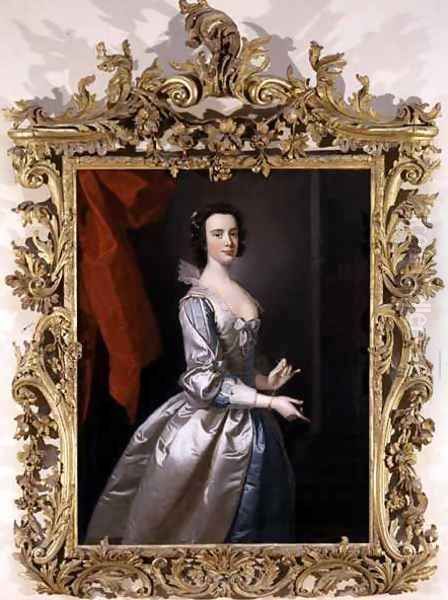 Portrait of a woman probably Elizabeth Aislabie of Studley Royal Yorkshire by Thomas Hudson