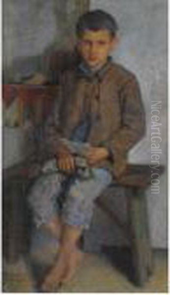 Boy Reading by Nikolai Petrovich Bogdanov-Belsky