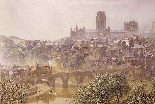 Elvet Bridge Durham by Alfred William Hunt