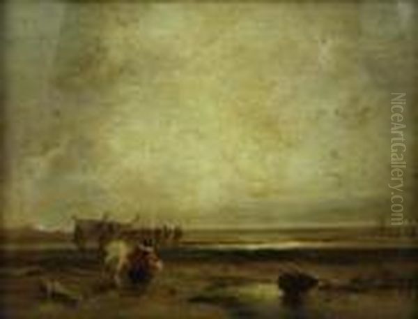 View Of A Shore by Richard Parkes Bonington