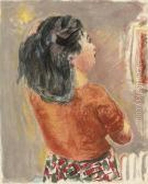 Jeune Fille Vue De Dos by Pierre Bonnard