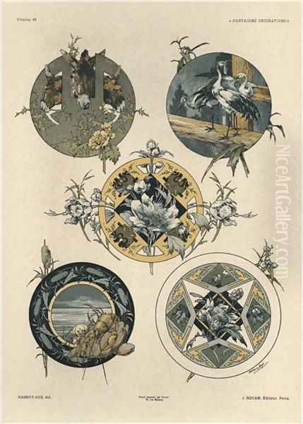 Circles plate 42 from Fantaisies decoratives by Jules Auguste Habert-Dys