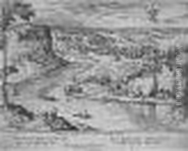 River Landscape With The Rape Of Psyche By Mercury (holl., Bastelaer 1; Lebeer 81) by Pieter The Elder Brueghel